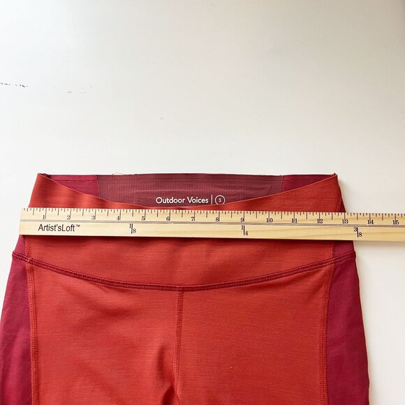 Outdoor Voices Orange Colorblock TechSweat Zoom Leggings Workout - Size Small - Picture 5 of 8